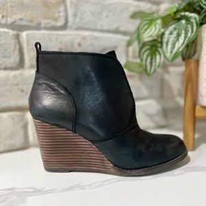 Lucky Brand wedge leather bootie